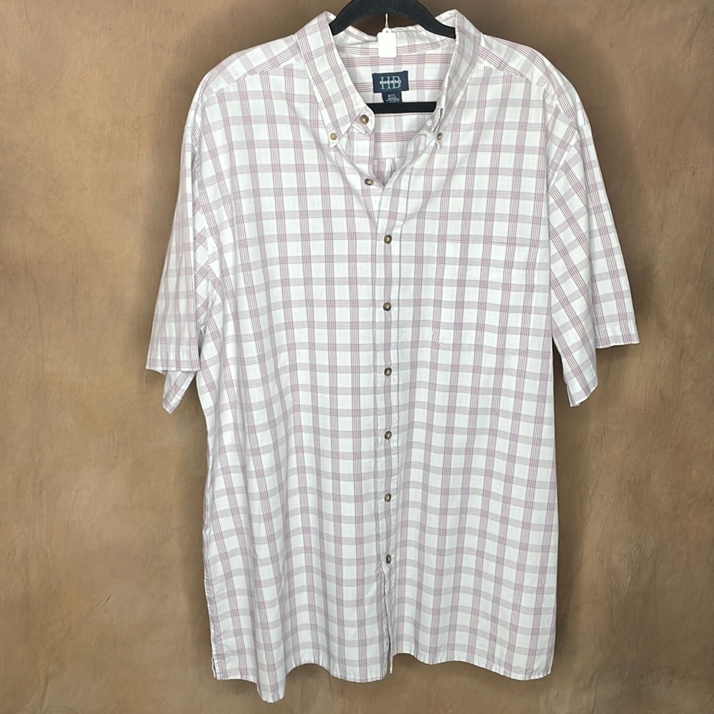 COPY - Harbor Bay Men's 2XL Short Sleeve Button Down Shirt - LIKE NEW CONDITION